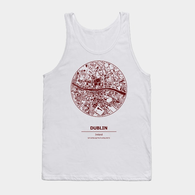 Dublin city map coordinates Tank Top by SerenityByAlex